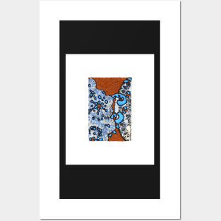 Black Blue Brown I Posters and Art